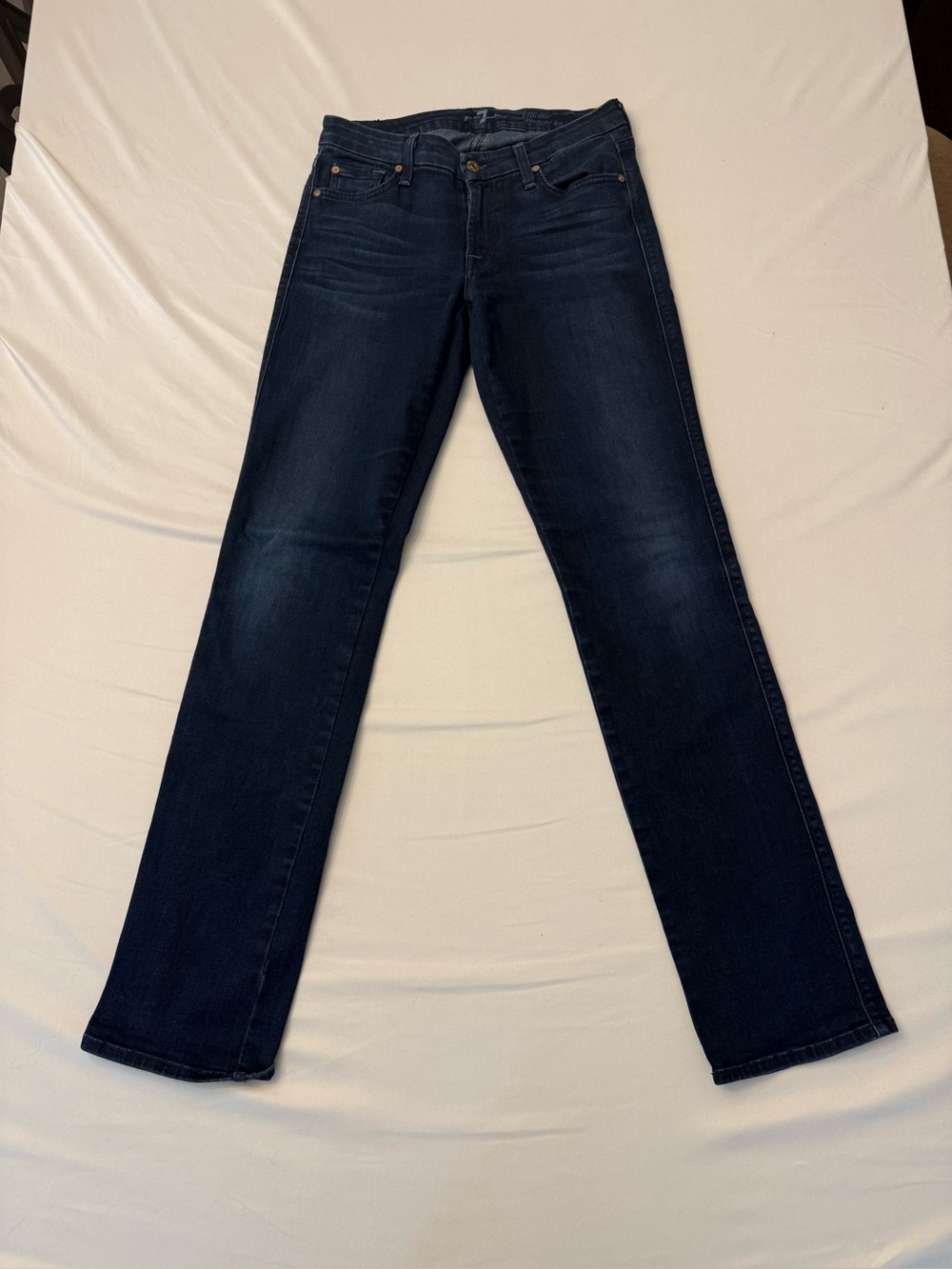 7 For All Mankind Kimmie Straight Leg Jeans Women’s 28 Dark Wash Stretch